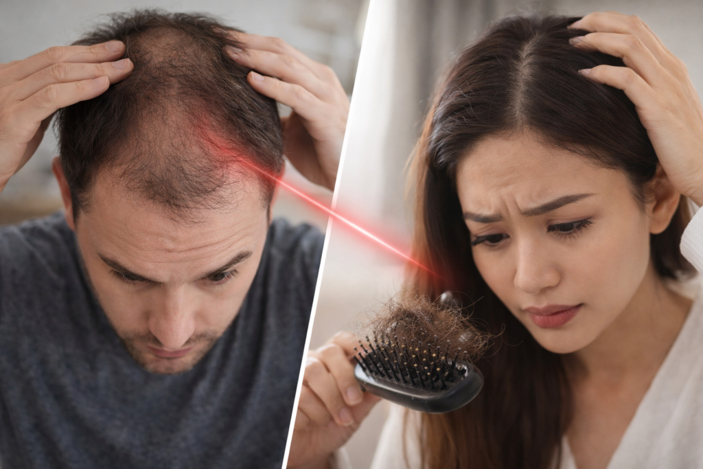 How Laser Hair Treatment Can Regrow Thinning Hair 3 igital photograph shows a filipino men woman png